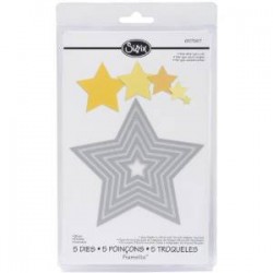 SIZZIX FRAMELITS DIE SET 5PK STARS