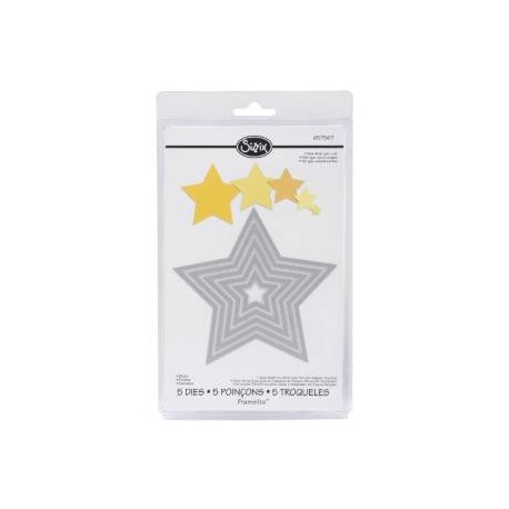 SIZZIX FRAMELITS DIE SET 5PK STARS