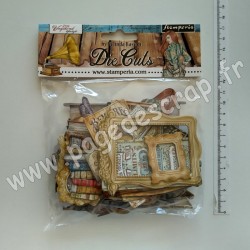 DFLDC52   STAMPERIA DIE CUTS LADY VAGABOND LIFESTYLE x41 pièces