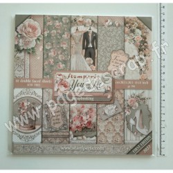 SBBS60   STAMPERIA YOU AND ME 10 feuilles R/V 20.3cm x 20.3cm 190gr