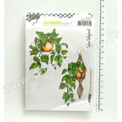 SA60611   CARABELLE STUDIO TAMPON CLING  PLANTES VERTS ET SUSPENSION  BY SYLVIE BELGRAND