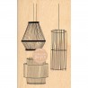 FF322003   FLORILEGES DESIGN COLLECTION ARIZONA TAMPON BOIS SUSPENSION BOHO