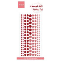 PL4521   MARIANNE DESIGN ENAMEL DOTS  DUOTONE RED x156
