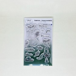 T1022-NO57   COMPTOIR DU SCRAP PARFUM DE FÊTE TAMPON TRANSPARENT TOUT LE BONHEUR DU MONDE