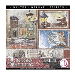 CBH059   CIAO BELLA LONDON'S CALLING PATTERNS 12 imprimés R/V 20 cm x 20 cm 190g