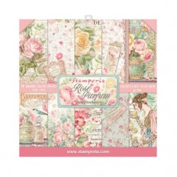 SBBS73   STAMPERIA ROSE PARFUM 10 feuilles R/V 20.3cm x 20.3cm 190gr