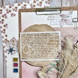 VIC114   CHOU & FLOWERS COLLECTION VICTORIA STREET POCHOIR MUR DE BRIQUES