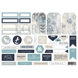 LORELAI DESIGN COLLECTION CRPE DIEM PLANCHE ÉTIQUETTES À DÉCOUPER A4