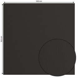 2928-096   FLORENCE CARDSTOCK TEXTURE 30.5cm x30.5cm BLACK