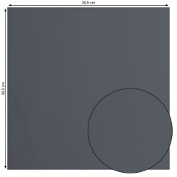 2926-095  FLORENCE CARDSTOCK LISSE 30.5cm x30.5cm ANTHRACITE