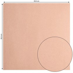 2926-099  FLORENCE CARDSTOCK LISSE 30.5cm x30.5cm KRAFT LIGHT