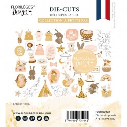 FDDC123002   FLORILEGES DESIGN À PETITS PAS DIE-CUTS GIRL