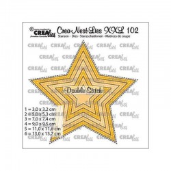 CLNESTXXL102 CREALIES DIES 102  XXL STAR WITH DOUBLE STITCHLINE