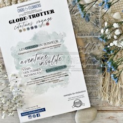 GLO113   CHOU & FLOWERS COLLECTION GLOBE TROTTER TAMPON CLEAR CITATIONS VOYAGE