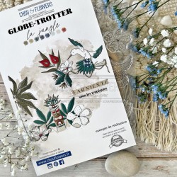 GLO117   CHOU & FLOWERS COLLECTION GLOBE TROTTER TAMPON CLEAR LA JUNGLE