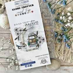 GLO108   CHOU & FLOWERS COLLECTION GLOBE TROTTER TAMPON CLEAR ROAD TRIP