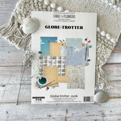 GLO103   CHOU & FLOWERS COLLECTION GLOBE TROTTER JUNK 20 PAPIERS A4