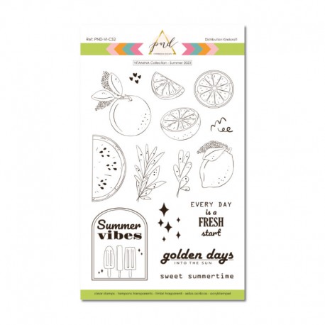 PND-VI-CS2   PAPERNOVA DESIGN COLLECTION VITAMINA TAMPONS CLEAR SUMMER FRUITS