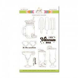 PND-VI-CS3   PAPERNOVA DESIGN COLLECTION VITAMINA TAMPONS CLEAR COCKTAILS