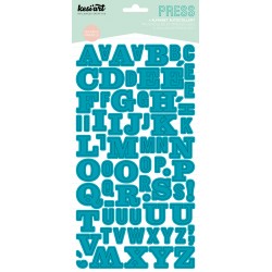 ALPHABET PRESS TURQUOISE