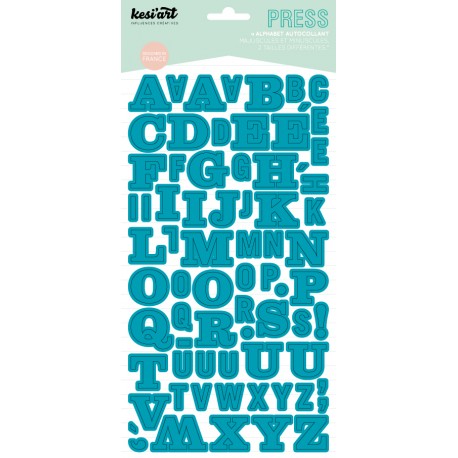 ALPHABET PRESS TURQUOISE