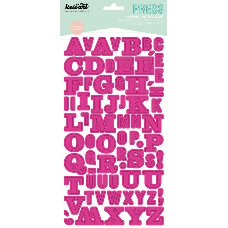 ALPHABET PRESS FUSCHIA