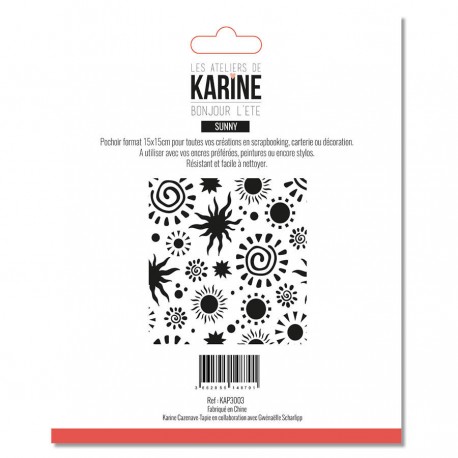 KAP3003   LES ATLELIERS DE KARINE BONJOUR L'ÉTÉ POCHOIR SUNNY