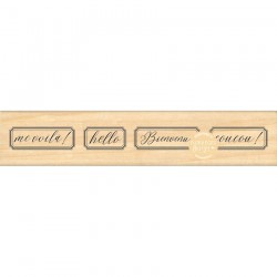 FD123020     FLORILEGES DESIGN COLLECTION À PETITS PAS TAMPON BOIS ÉTIQUETTES BÉBÉ