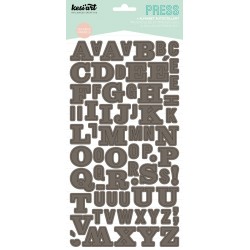 ALPHABET PRESS TAUPE