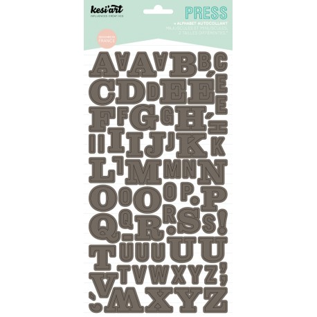 ALPHABET PRESS TAUPE