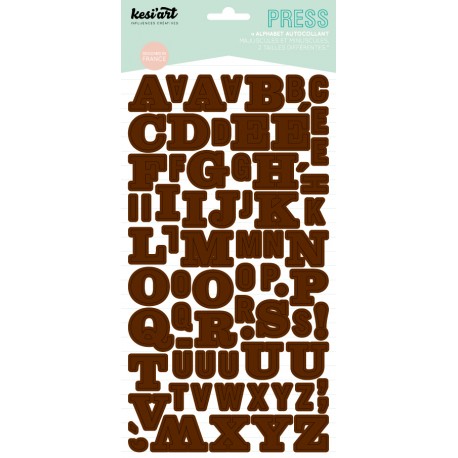 ALPHABET PRESS MARRON