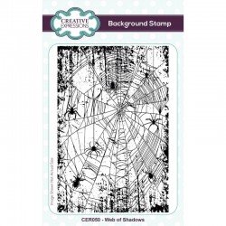 CER050   CREATIVE EXPRESSIONS RUBBER STAMP WEB OF SHADOWS