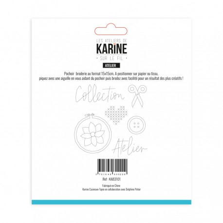 KAB3101   LES ATLELIERS DE KARINE SUR LE FIL POCHOIR BRODERIE ATELIER
