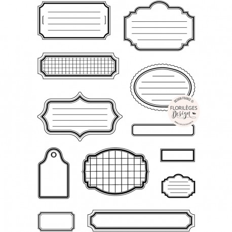 FDCL223003   FLORILEGES DESIGN HERBARIUM TAMPONS CLEAR ÉTIQUETTES FLORALES 1