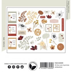 FDDC223001   FLORILEGES DESIGN COLLECTION HERBARIUM MASQUE COMPOSITION FLORAL