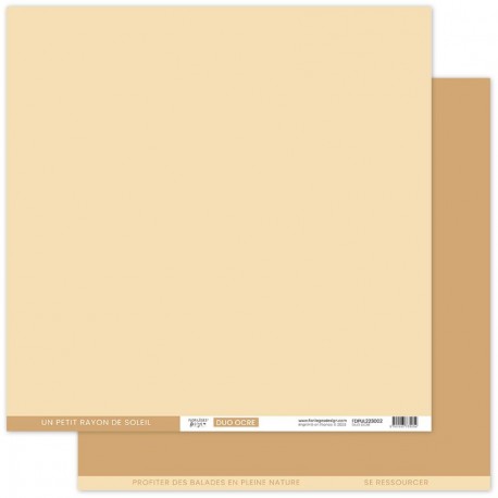 FDPUL223002   FLORILEGES DESIGN  PAPIER UNI DUO OCRE