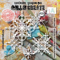 221   AALL & CREATE STENCIL 221 SNOW CRYSTALS