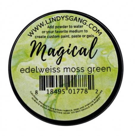 MAG-JAR-04   LINDY'S STAMP GANG MAGICAL EDELWEISS MOSS GREEN