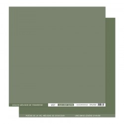 FDPUL323001   FLORILEGES DESIGN  PAPIER UNI DUO VERT SAPIN