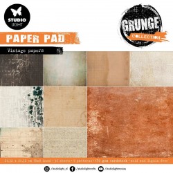 SL-GR-PP109   STUDIO LIGHT  COLLECTION GRUNGE PAPER PADS OLD PAPERS