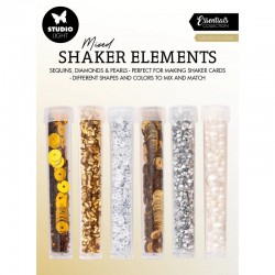 SL-ES-SHAKE19   STUDIO LIGHT ESSENTIALS SHAKER ELEMENTS LUXURIOUS GOLD