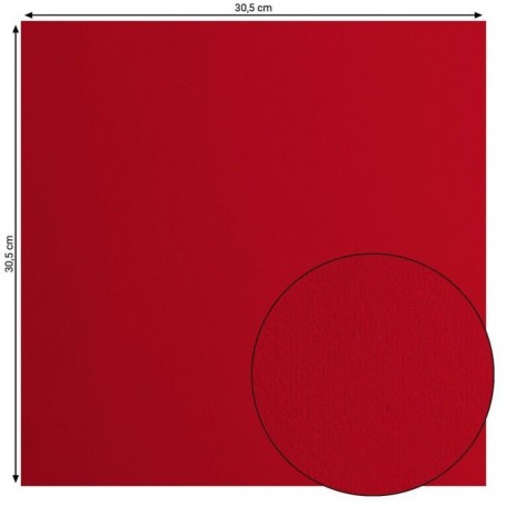 2926030  FLORENCE CARDSTOCK LISSE 30.5cm x30.5cm POPPY