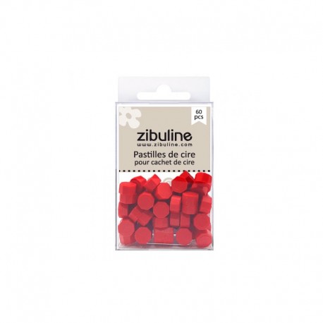 12303PCRV   ZIBULINE PASTILLES DE CIRE À CACHETER ROUGE VIF