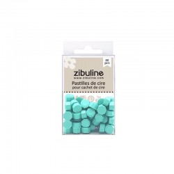 12303PCTU   ZIBULINE PASTILLES DE CIRE À CACHETER TURQUOISE