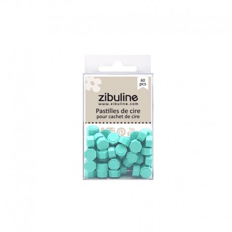 12303PCTU   ZIBULINE PASTILLES DE CIRE À CACHETER TURQUOISE