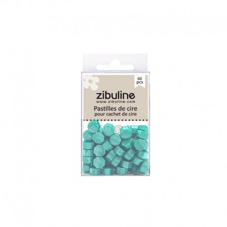 12305PCTN   ZIBULINE PASTILLES DE CIRE À CACHETER VERT TURQUOISE NACRÉ