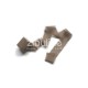 62212RMTA   ZIBULINE RUBAN MOUSSELINE DE SOIE Env. 4 cm x 4.5 m TAUPE