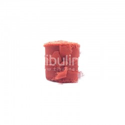 62310RMTE   ZIBULINE RUBAN MOUSSELINE DE SOIE Env. 4 cm x 4.5 m TERRACOTTA