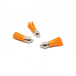 91502POOC   ZIBULINE POMPON SUÉDINE ORANGE CLAIR