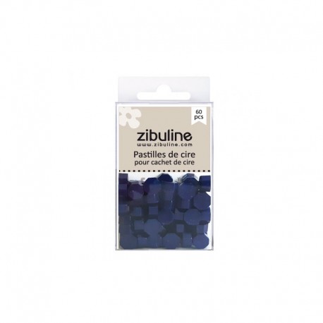 122104PCBM   ZIBULINE PASTILLES DE CIRE À CACHETER BLEU MARINE